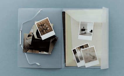 Image of a digital gift card & an album